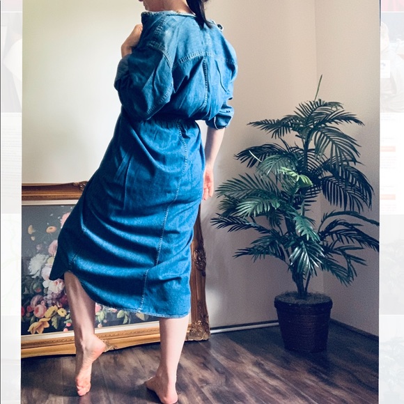 😍90s Vintage Denim Shirt Dress 😍 - Picture 2 of 7